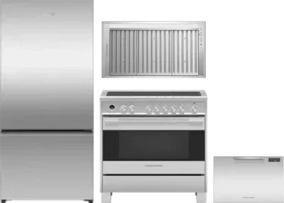 4 Piece Package Includes Refrigerator, Range, Hood And Dishwasher